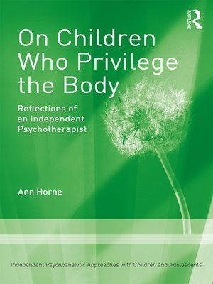 cover image of On Children Who Privilege the Body
